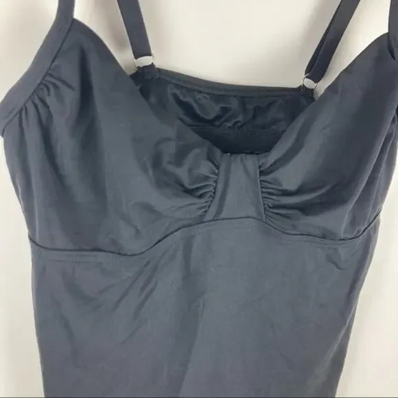 Lands End Black Swim Top Tankini Sz 8 - Picture 2 of 7